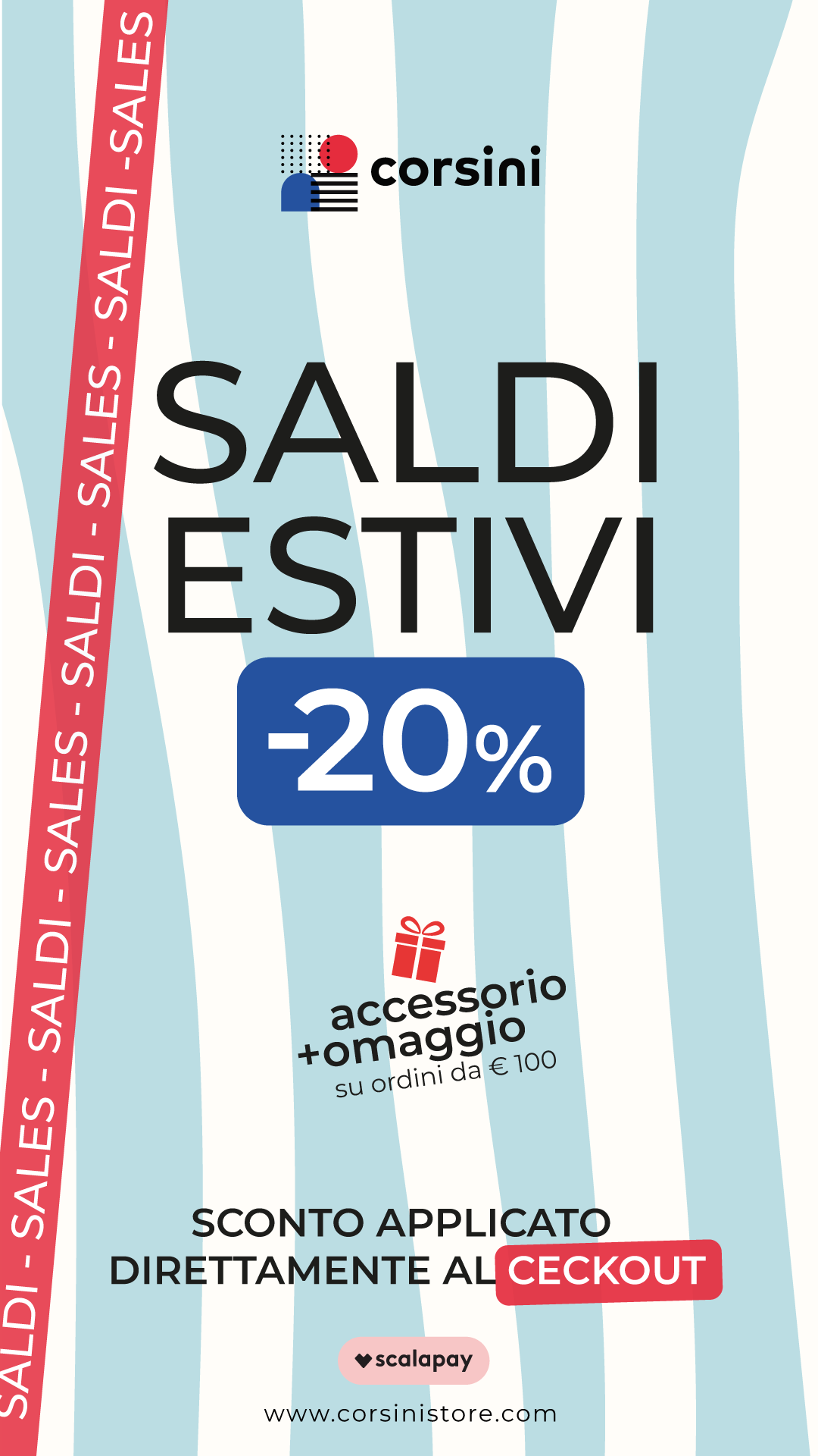 sconti estivi corsini -20% su tutte le borse